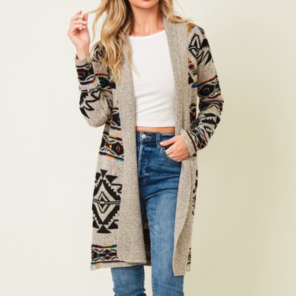 Long Aztec Cardigan